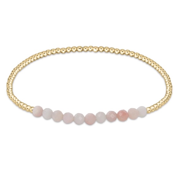 enewton Inspired Amazonite + Pink Opal Gold Bead Bracelets - Set of 2 - NWT! - Picture 3 of 4